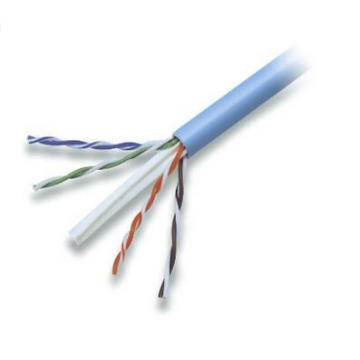 4-Pair UTP CAT6 Ethernet Cable with Solid Stranded Cu/CCA Blue